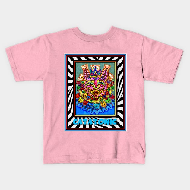 CATATONIC CAT SEEKS CATATONIC HUMAN Kids T-Shirt by PETER J. KETCHUM ART SHOP